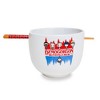 Silver Buffalo Stranger Things Demogorgon Hunting Crew 20-Ounce Ramen Bowl and Chopstick Set - 2 of 4