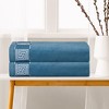 Unique Bargains Highly Absorbent Soft and Durable Bath Towels 28" x 56" 2 Pcs - 3 of 4
