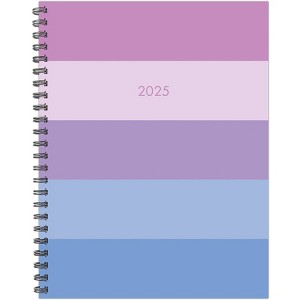 Willow Creek Press Soft Stripe 2025 8.5"x11" Softcvr Weekly Planner: Spiral Binding, Blue, January-December, All Ages - 1 of 4