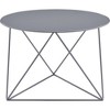 Royal Hampton Accent Table with Open Geometric Base and Round Top, Gray - 4 of 4
