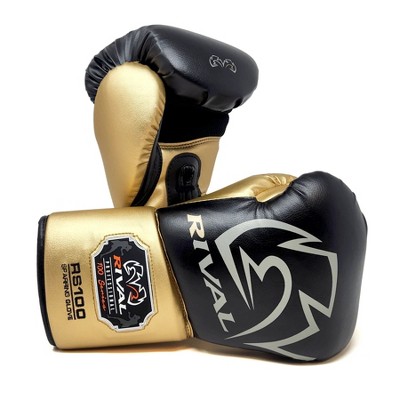 Rival Boxing Rs100 Pro Lace-up Sparring Gloves - 18 Oz. - Black