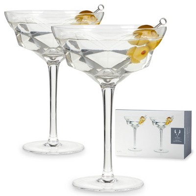 AOOOWER 1 Piece Stainless Steel Martini Glass Cocktail Stem Wine Cups Bar  Fancy Mugs Wine Cup Golden Silver Two Colors to Choose 