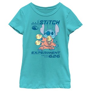 Girl's Lilo & Stitch Armed and Ready T-Shirt - 1 of 4