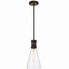 Crystorama Lighting Quinn 1 - Light Pendant in  Matte Black/Textured Gold - 4 of 4