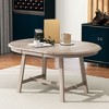 NicBex Natural Wooden Extendable Dining Table with Removable Leaf,Modern Oval Kitchen Table,Dining Room Furniture - 2 of 4