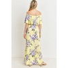 Hello Miz Women's Off Shoulder Ruffle Maternity Maxi Dress - 4 of 4