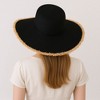 Anna-Kaci Wide Brim Straw Floppy Hat with Frayed Edges Lightweight Sun Protection for Beach Vacation Outdoor Travel Style - 2 of 4