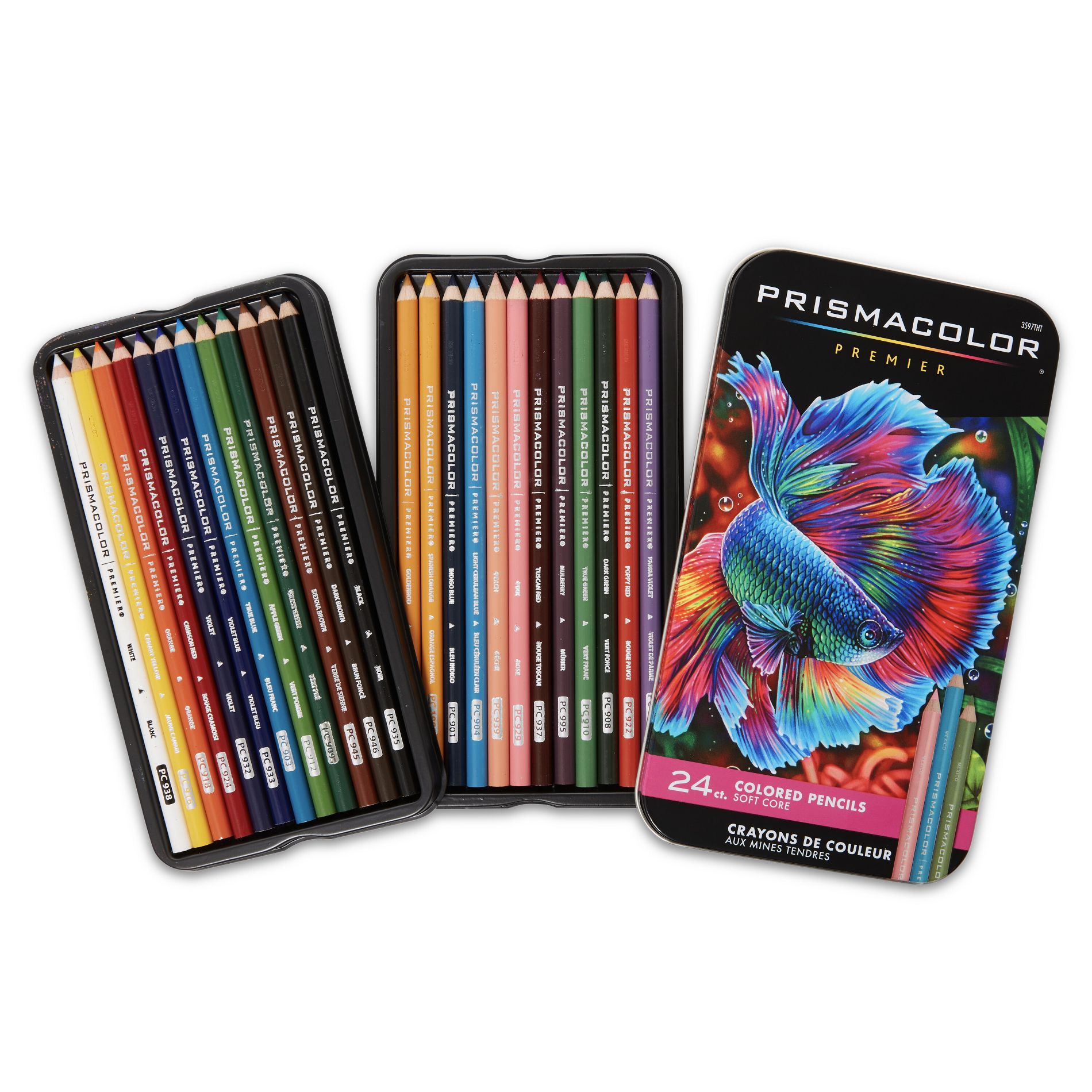 Prismacolor Premier 24pk Colored Pencils: Multicolor Art & Sketching Set, Presharpened, 0.7mm, Ages 6+