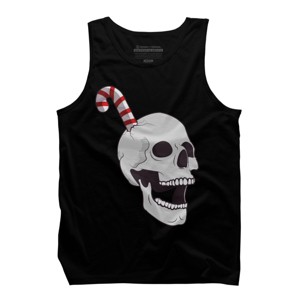 Men's Design By Humans Christmas skull By AllenStudio Tank Top - 1 of 4