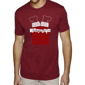 LA Pop Art Chimney Santa - Men's Premium Blend Word Art T-Shirt - 1 of 4