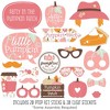 Big Dot of Happiness Girl Little Pumpkin - Fall Birthday Party or Baby Shower Photo Booth Props Kit - 20 Count - 2 of 4