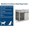 Coucheta Dog Crate Furniture, 37.8" Large Dog Kennel Indoor, Wooden Kennel Table with Sliding Barn Door and Storage Drawer, Indoor Dog House - 2 of 4