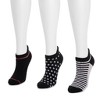 MUK LUKS Womens 3 Pack Nylon Compression Ankle Socks - 3 of 4