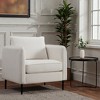 Mshliw Velvet Accent Chair with Upholstered Cushion, Modern Single Sofa Chair with Metal Legs and Pillow for Living Room Bedroom or Office - 3 of 4