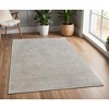 Gray And Ivory Abstract Hand Woven Distressed Area Rug - 2 of 4