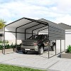 Metal Carport 13x16 FT, Outdoor Galvanized Shelter, Heavy Duty Car Canopy with Steel Roof & Frame - 2 of 4