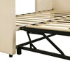 MAYEERTY Twin Size Upholstered Daybed, Pop Up Trundle, Bedroom, Beige - 4 of 4