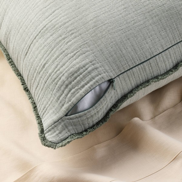 Cojín Decorativo Euro 26''x26'' de Algodón Texturizado - Casaluna™ 3