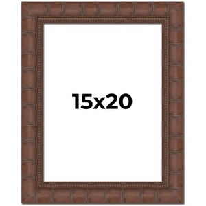 PosterPalooza | 15x20 Wide Bamboo Picture Frame, UV Acrylic, 4 Finishes - Brown, Black, Silver, and Natural - 1 of 4