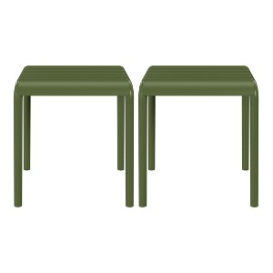 WestinTrends Playa Plastic Modern Outdoor Patio Accent Side Tables (Set of 2) - 1 of 4