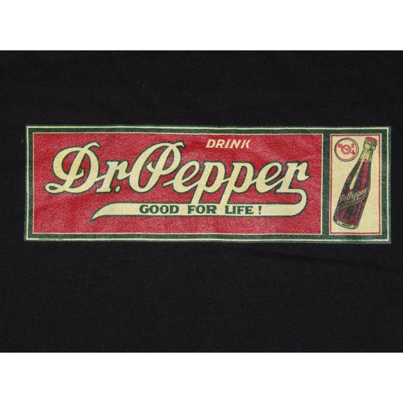 Dr Pepper Good For Life Vintage Ad Men's Black T-shirt, 2 of 3