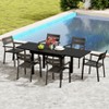 Crestlive Products Modern Aluminum Outdoor Dining sets Expandable Patio Dining Table with arm chairs for 4-6 People Outside - 2 of 4