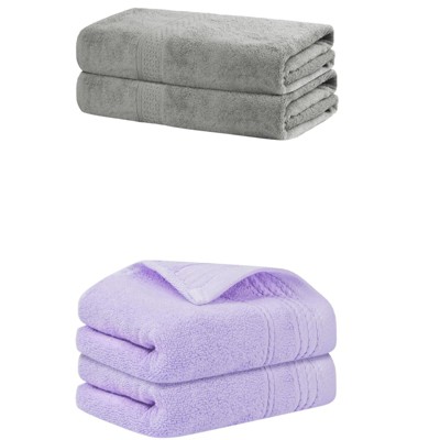 REGALWOVEN Cotton Absorbent Soft Bath Hand Cloths Towels 2 Piece Sets