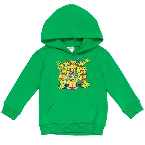 Teenage Mutant Ninja Turtles Donatello Michelangelo Leonardo Toddler Boys Fleece Pullover Hoodie Pants Green / Gray 2T