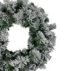 Northlight Pre-Lit Flocked Somerset Spruce Artificial Christmas Wreath - 36" - Clear Lights - 2 of 3
