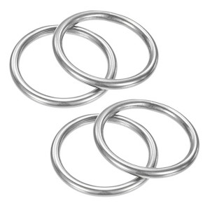 Unique Bargains 316 Stainless Steel Multi-Purpose Welded Heavy Duty O Rings for Crafts Silver - 1 of 4