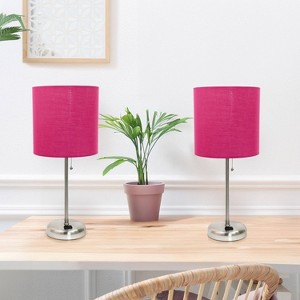 Creekwood Home Contemporary Bedside Table Lamp with Power Outlet - 1 of 4