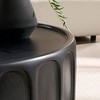 35.43" Fiberglass Round Coffee Table (Matte Rock Design) - 3 of 4