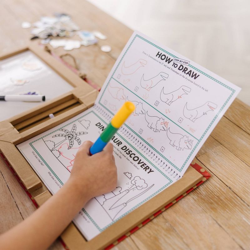 Melissa &#38; Doug Natural Play: Play, Draw, Create Reusable Drawing &#38; Magnet Kit - Dinosaurs (41 Magnets, 5 Dry-Erase Markers), 6 of 14