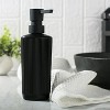LunaLulinlk Black Glass Soap Dispenser Ribbed Hand Soap Bottle with Pump for Bathroom Kitchen 12oz - 2 of 4