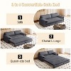 GDFStudio Sheila Convertible 66" Velvet Queen Size Sofa Bed with Side Pocket - 4 of 4