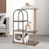 Costway 47" Large Cat Tree Tower with Top Perch Cat Bed Cat Condo Scratching Posts Indoor Black/White - 4 of 4