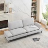 Modern Sofa 2-Seater Sofa Upholstered Sofa, Gray/Green/Yellow-ModernLuxe - 2 of 4