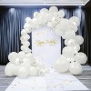 Joyfy 150Pcs Large White Balloon Arch Kit Includes 18, 12, 10, and 5-Inch Latex Balloons for Birthdays, Graduations, Weddings, and Holiday Decorations - 3 of 4