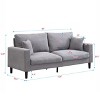 NicBex 74.8 Inch Corduroy High Resilience 3-Seater Sofa with 2 Throw Pillows for Living Room,Bedroom,Apartment - 3 of 4