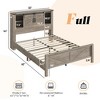 AMERLIFE Farmhouse Bed Frame, Storage Headboard, Charging Ports, No Box Spring - 2 of 4