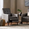 CAVINAS Mid-Century Modern Wingback Chair, Reclining Chair, Armchair with Footrest, Single Sofa Chair, Comfy Reading Chair for Bedroom, Living Room - 3 of 4