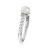 Ross-Simons 5.5-6mm Cultured Pearl Ring With Diamonds in Sterling Silver - 3 of 4