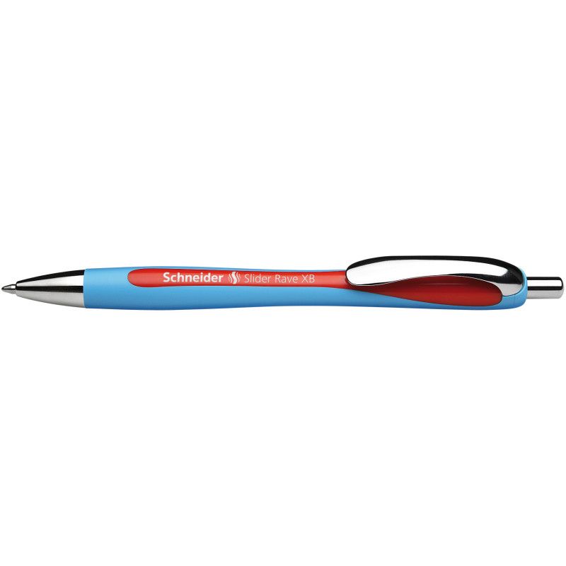 Schneider Slider Rave XB Refillable + Retractable Ballpoint Pen, 1.4 mm, Red Ink, Single Pen, 1 of 2