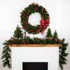 Northlight 36" Prelit Canadian Pine Artificial Christmas Wreath - Clear Lights - 2 of 4