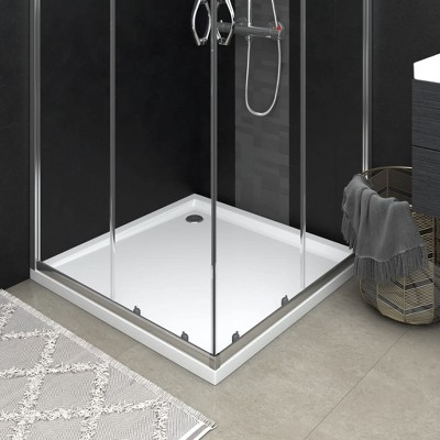 VidaXL Square ABS Shower Base Tray White 31.5 in.x31.5 in.