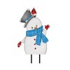 Briarwood Lane Jolly Winter Snowman Metal Yard Art 29x14.5 For Winter Metal Art - 3 of 3