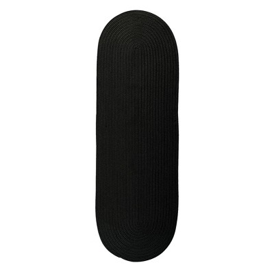 Colonial Mills Boca Raton - Black 2 Ft x9 Ft Runner (Oval) Rug Indoor/Outdoor 100% Polypropylene