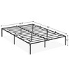 WhizMax Queen Metal Platform Bed Frame, Noise Free, Anti-Sliding Slats, 800LBS Capacity, Under Storage, No Box Spring, Black - image 2 of 4