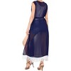 LA LEELA Women's Summer Open Front Lightweight Vacation Beachwear Long Bathing Suit Duster Holiday Swimwear Cardigan - 3 of 4