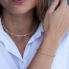 EVERLY JEWELRY | Sterling Silver 3mm Herringbone Chain Necklace and Bracelet Set -16 in + 7.5 in-Multiple Length Option - 4 of 4